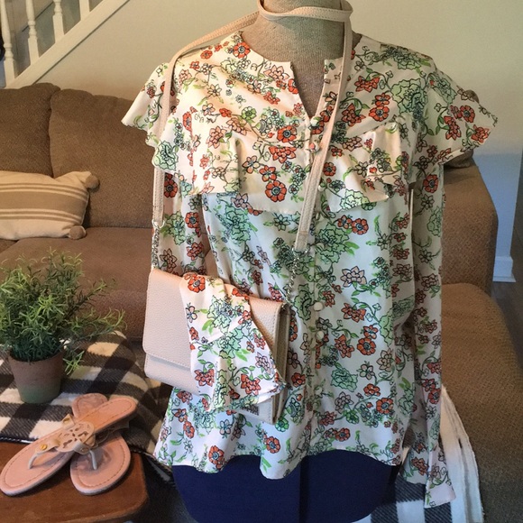 Talbots Size and ruffle top lot of 2 new and Euc - Picture 4 of 8